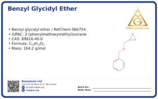 Benzyl Glycidyl Ether HW (CAS 89616-40-0), CAS 89616-40-0 — chemical product label