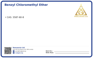 Benzyl chloromethyl ether (CAS 3587-60-8), CAS 3587-60-8 — chemical product label