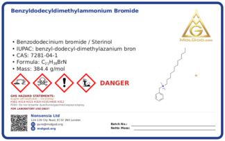 Benzyldodecyldimethylammonium bromide (CAS 7281-04-1), CAS 7281-04-1 — chemical product label