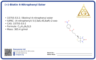 (+)-Biotin 4-Nitrophenyl Ester (CAS 33755-53-2) — Beijing Tong Guang, CAS 33755-53-2 — chemical product label
