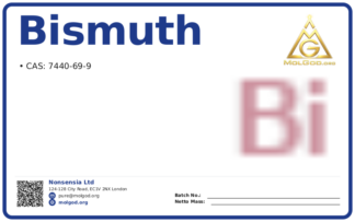 Bismuth (CAS 7440-69-9), CAS 7440-69-9 — chemical product label