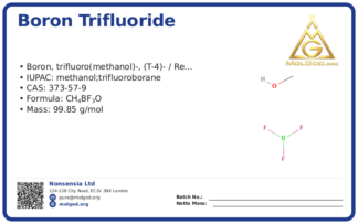 Boron trifluoride – methanol solution (CAS 373-57-9), CAS 373-57-9 — chemical product label