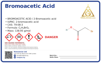 Bromoacetic acid (CAS 79-08-3), CAS 79-08-3 — chemical product label
