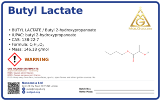 Butyl lactate (CAS 138-22-7), CAS 138-22-7 — chemical product label