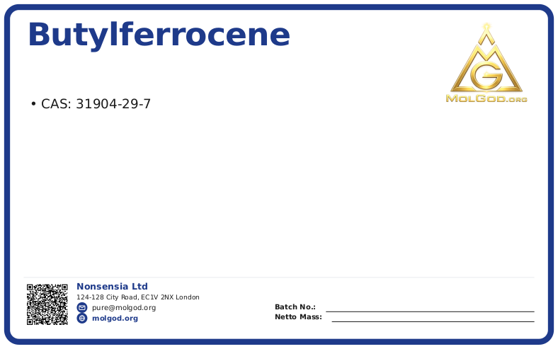 Butylferrocene (CAS 31904-29-7) — Beijing Tong Guang, CAS 31904-29-7 — chemical product label