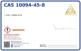 CAS 10094-45-8, CAS 10094-45-8 — chemical product label