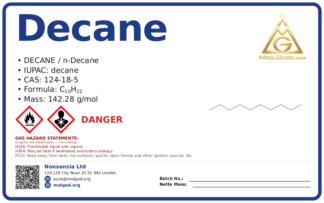 CAS 124-18-5, CAS 124-18-5 — chemical product label