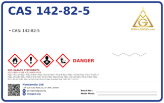 CAS 142-82-5, CAS 142-82-5 — chemical product label