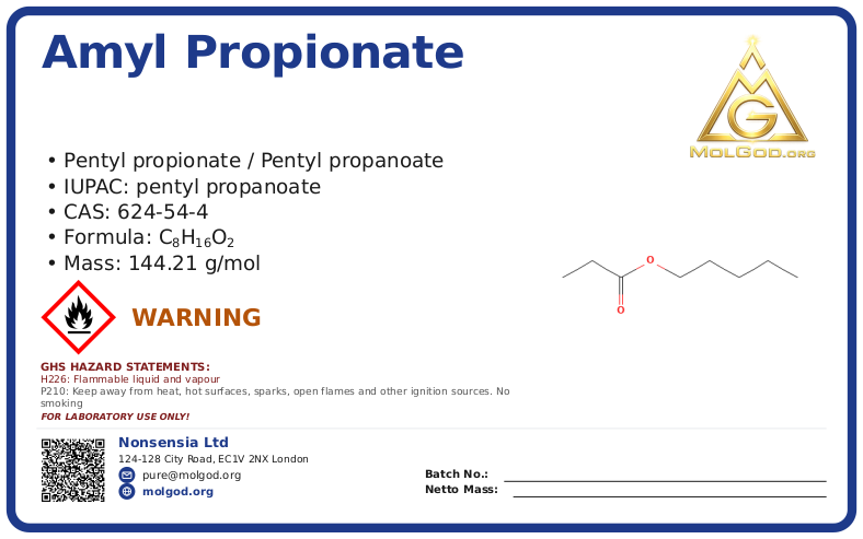 CAS 624-54-4, CAS 624-54-4 — chemical product label