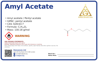 CAS 628-63-7, CAS 628-63-7 — chemical product label