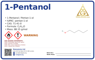 CAS 71-41-0, CAS 71-41-0 — chemical product label