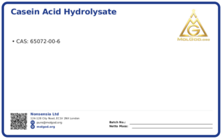 Casein acid hydrolysate (CAS 65072-00-6), CAS 65072-00-6 — chemical product label