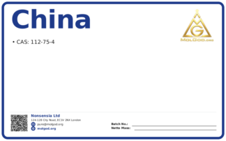 China (CAS 112-75-4), CAS 112-75-4 — chemical product label