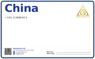 China (CAS 313688-92-5), CAS 313688-92-5 — chemical product label