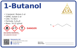 CAS 71-36-3, CAS 71-36-3 — chemical product label