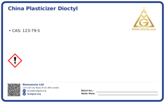 Plasticizer Dioctyl Adipate (CAS 123-79-5) — chemical product label