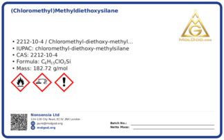 (Chloromethyl)methyldiethoxysilane (CAS 2212-10-4), CAS 2212-10-4 — chemical product label