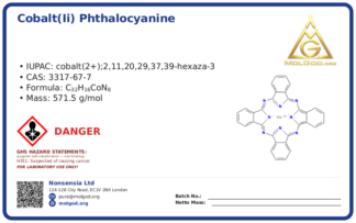 Cobalt(II) phthalocyanine (CAS 3317-67-7), CAS 3317-67-7 — chemical product label
