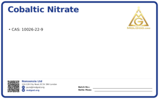 Cobaltic nitrate (CAS 10026-22-9), CAS 10026-22-9 — chemical product label