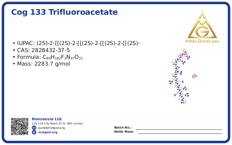 Cog 133 trifluoroacetate (CAS 2828432-37-5), CAS 2828432-37-5 — chemical product label