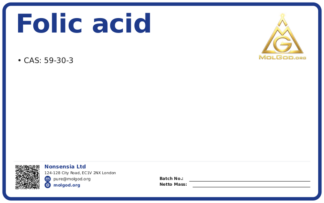 Compound Fortified Nutrients B (CAS 59-30-3) — Xilong Scientific, CAS 59-30-3 — chemical product label