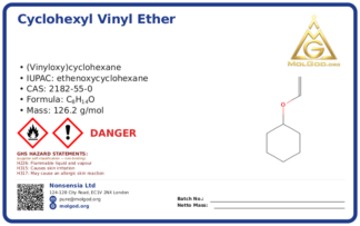 Cyclohexyl vinyl ether (CAS 2182-55-0), CAS 2182-55-0 — chemical product label