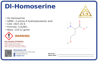 DL-Homoserine (CAS 1927-25-9), CAS 1927-25-9 — chemical product label