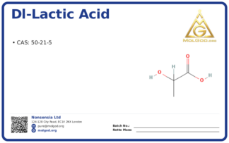 DL-Lactic acid (CAS 50-21-5), CAS 50-21-5 — chemical product label