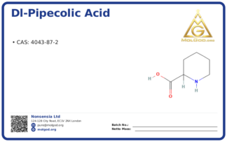 DL-Pipecolic acid (CAS 4043-87-2), CAS 4043-87-2 — chemical product label