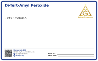 Di-tert-amyl peroxide (XJ-DTAP) (CAS 10508-09-5), CAS 10508-09-5 — chemical product label