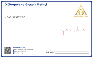 Di(Propylene Glycol) Methyl Ether Acetate CAS No 88917-22 (CAS 88917-22-0) — Xilong Scientific, CAS 88917-22-0 — chemical product label