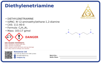 Diethylenetriamine (CAS 111-40-0), CAS 111-40-0 — chemical product label