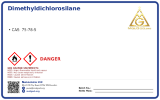 Dimethyldichlorosilane (CAS 75-78-5), CAS 75-78-5 — chemical product label