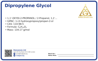 Dipropylene Glycol (CAS 110-98-5), CAS 110-98-5 — chemical product label