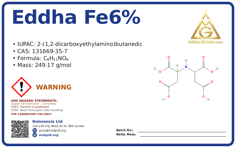 CAS 131669-35-7, CAS 131669-35-7 — chemical product label