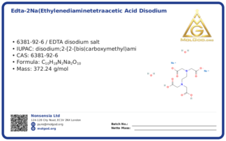 EDTA (CAS 6381-92-6), CAS 6381-92-6 — chemical product label