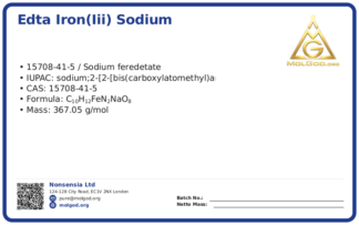 EDTA Fe (CAS 15708-41-5), CAS 15708-41-5 — chemical product label