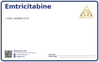 Emtricitabine (CAS 143491-57-0), CAS 143491-57-0 — chemical product label