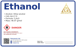 Ethanol Absolute (CAS 64-17-5), CAS 64-17-5 — chemical product label