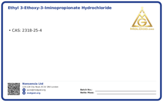 Ethyl 3-ethoxy-3-iminopropionate hydrochloride (CAS 2318-25-4), CAS 2318-25-4 — chemical product label