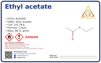 Ethyl Acetate CAS No 141-78 (CAS 141-78-6) — Xilong Scientific, CAS 141-78-6 — chemical product label