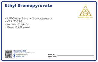 Ethyl bromopyruvate (CAS 70-23-5), CAS 70-23-5 — chemical product label