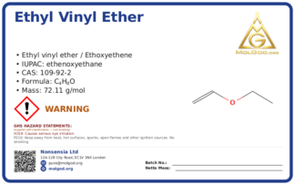 Ethyl vinyl ether (CAS 109-92-2), CAS 109-92-2 — chemical product label