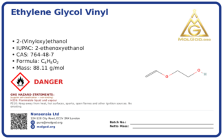 Ethylene glycol vinyl ether (CAS 764-48-7), CAS 764-48-7 — chemical product label