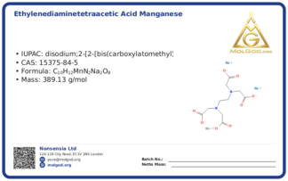 Ethylenediaminetetraacetic Acid Manganese Disodium Salt Hydrate (CAS 15375-84-5), CAS 15375-84-5 — chemical product label