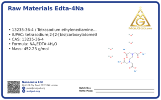 Ethylene diamine tetraacetic acid tetrasodium salt,EDTA 4NA (CAS 13235-36-4), CAS 13235-36-4 — chemical product label