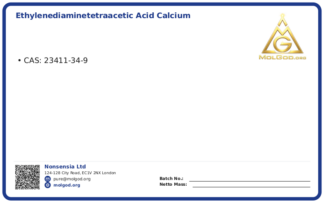 Хелат Кальция (EDTA Сa ) (CAS 23411-34-9), CAS 23411-34-9 — chemical product label