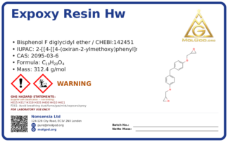 Expoxy Resin HW (CAS 2095-03-6), CAS 2095-03-6 — chemical product label