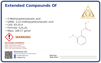 Extended compounds of phenylacetonitrile and phenylacetic acid (CAS 93-25-4), CAS 93-25-4 — chemical product label