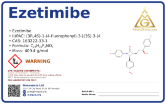 Ezetimibe (CAS 163222-33-1), CAS 163222-33-1 — chemical product label